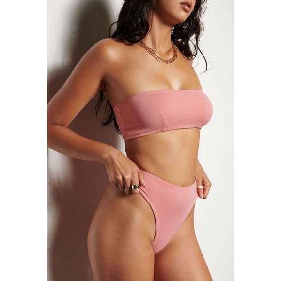 437 FOUR THREE SEVEN Aubrey Red Bandeau Bikini Top, Size M - Picture 9 of 13